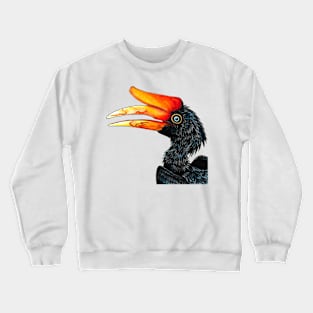 Rhinoceros hornbill bird Crewneck Sweatshirt